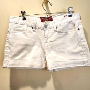 Lucky Brand Cream Denim Shorts Size 4/27